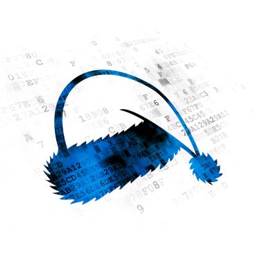 Tatil kavramı: dijital arka plan üzerinde Noel şapka