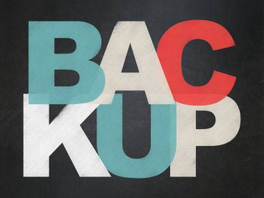 Veritabanı kavramı: okul yönetimi arka plan üzerinde yedekleme