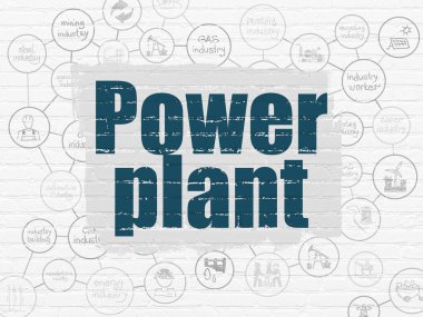 Manufacuring kavramı: santral duvar arka plan üzerinde