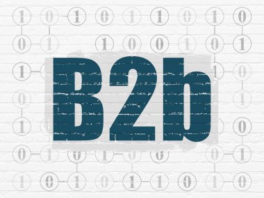 iş kavramı: duvar arka planda b2b