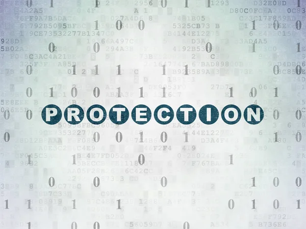 Concetto di privacy: protezione su sfondo Digital Data Paper — Foto Stock