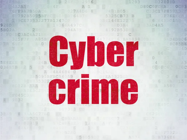 安全コンセプト: デジタル データ用紙の背景に対するサイバー犯罪 — ストック写真