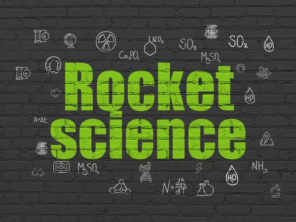 Concetto scientifico: Rocket Science sullo sfondo della parete — Foto Stock