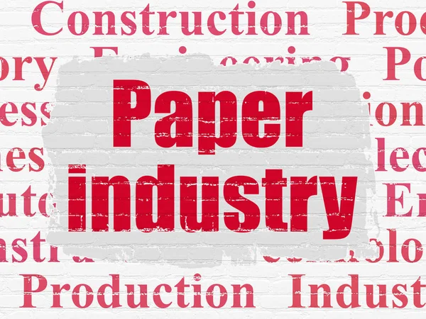 Industry concept: Paper Industry on wall background