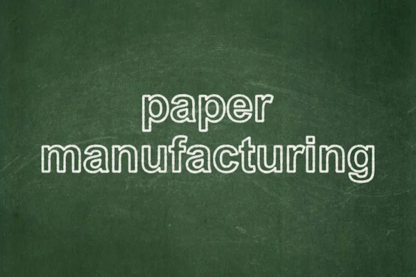 Concepto de fabricación: Fabricación de papel sobre fondo de pizarra —  Fotos de Stock