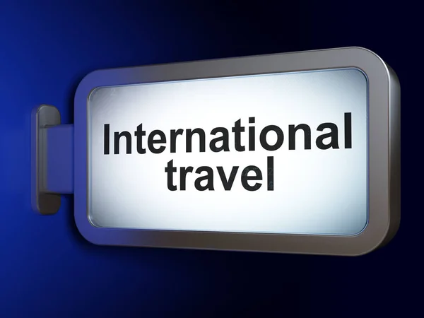 Conceito de viagem: International Travel on billboard background — Fotografia de Stock