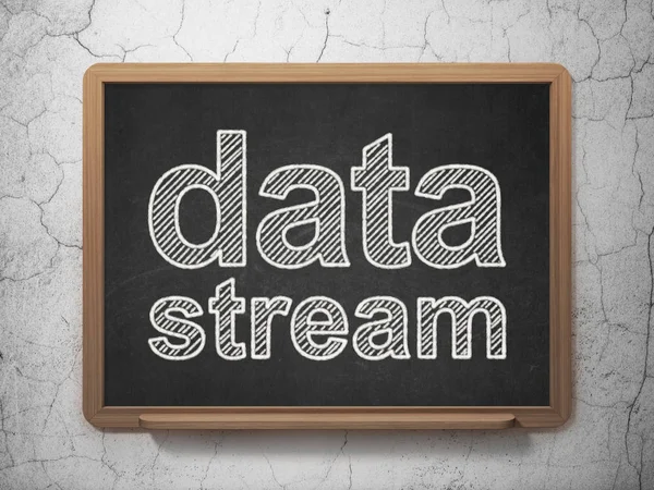 Data concept: Data Stream on chalkboard background — Stock Photo, Image