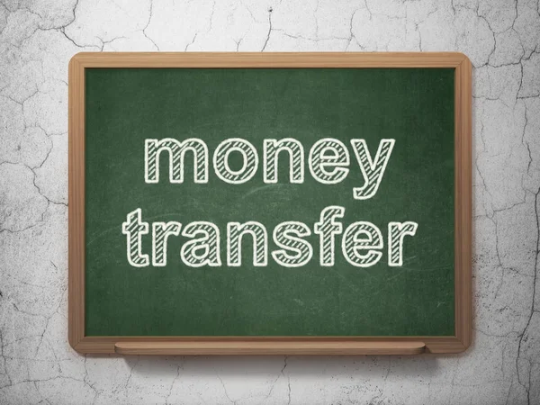 Valuta concept: Money Transfer op schoolbord achtergrond — Stockfoto