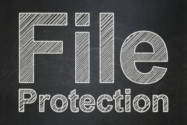 Protection concept: File Protection on chalkboard background — Stock Photo, Image