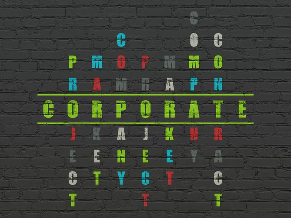 Business concept: Corporate in Crossword Puzzle — Stock Photo, Image