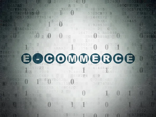 Business concept: E-commerce on Digital Data Paper background — Stock Photo, Image