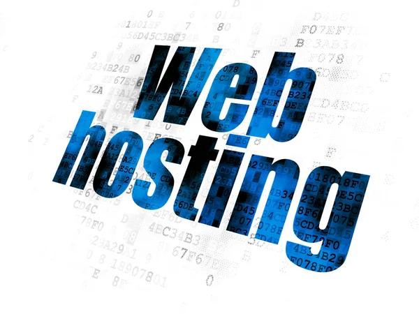 Web geliştirme kavramı: dijital arka plan Web Hosting — Stok fotoğraf