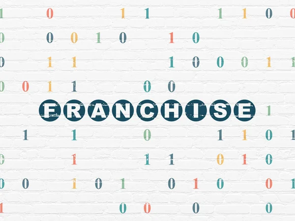 Business concept: Franchise on wall background — Stock Photo, Image