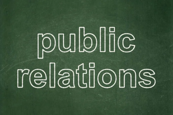 Advertising concept: Public Relations on chalkboard background — Stock Photo, Image