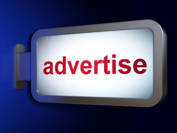 Концепция рекламы: Реклама на фоне рекламного щита — стоковое фото