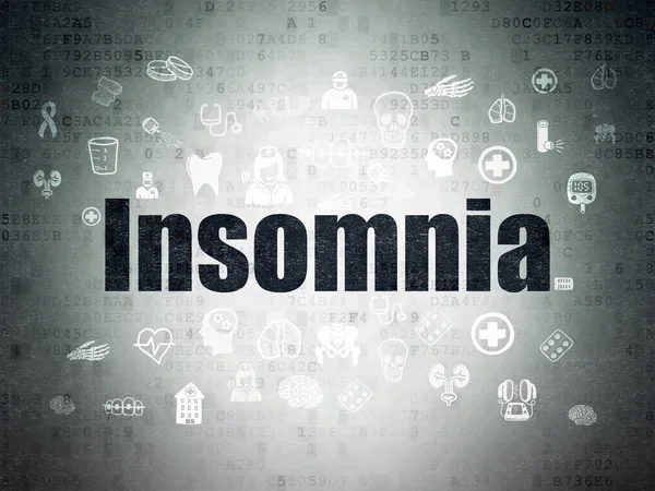 Health concept: Insomnia on Digital Data Paper background — Stock Photo, Image