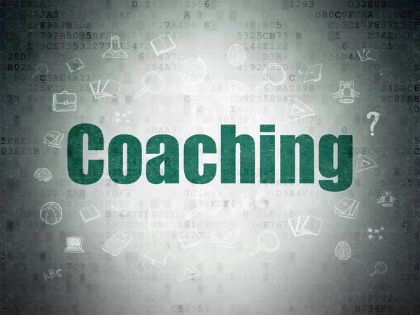 Bildungskonzept: Coaching auf digitalem Datenpapier — Stockfoto