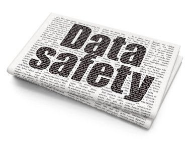 Bilgi kavramı: gazete arka plan üzerinde veri güvenliği