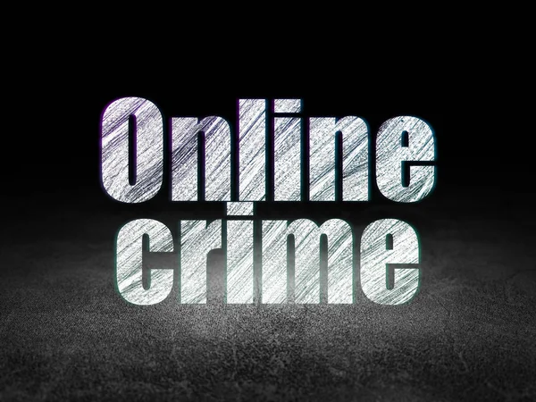 Pojęcie prywatności: przestępczości Online w ciemnym pokoju grunge — Zdjęcie stockowe