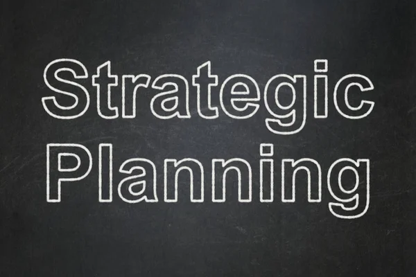 stock image Finance concept: Strategic Planning on chalkboard background
