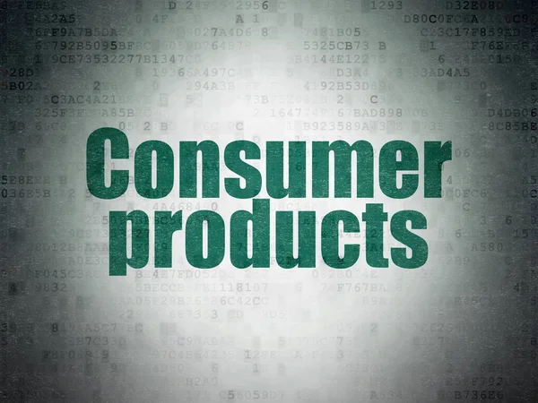 Finance concept: Consumer Products on Digital Data Paper background