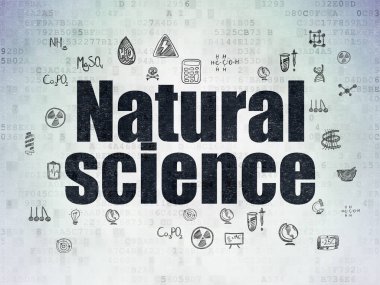 Bilim kavramı: dijital veri kağıt arka plan üzerinde Doğa Bilimleri