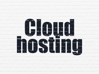 Bulut bilgi işlem kavramı: duvar arka plan bulut Hosting