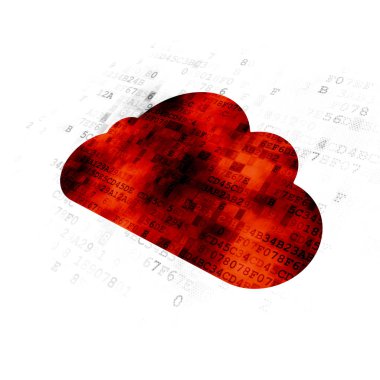 Ağ kavramı bulut: dijital arka plan bulut