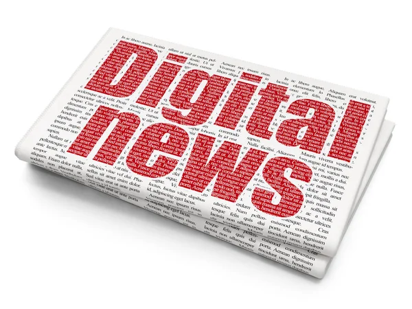 News concept: Digital News on Newspaper background — Stock Photo, Image