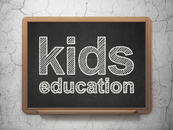 Studying concept: Kids Education on chalkboard background — Stock Photo, Image