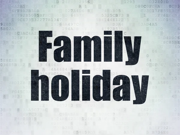 Travel concept: Family Holiday on Digital Data Paper background — Stock Photo, Image