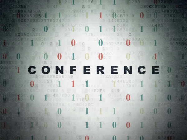 Obchodní koncept: konference o digitálních dat papírové pozadí — Stock fotografie