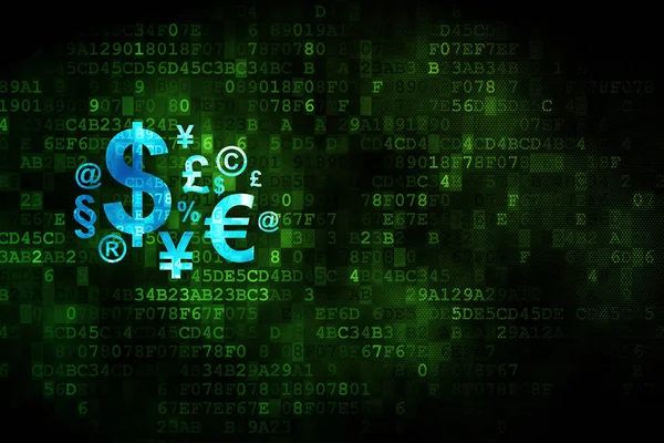 Концепция бизнеса: Финансовый символ на цифровом фоне — стоковое фото