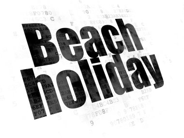 Seyahat kavramı: dijital arka plan Beach Tatil