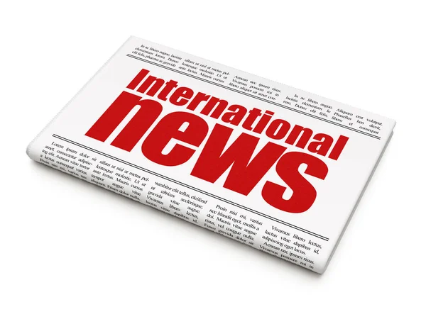 News concept: newspaper headline International News — Stock Photo, Image