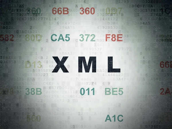 Concept de programmation : Xml sur fond de papier numérique — Photo