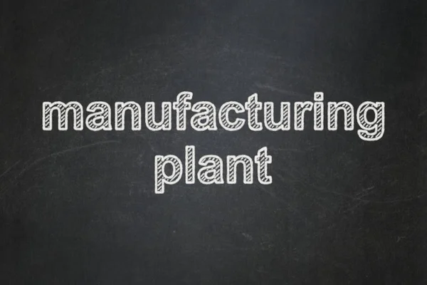 Conceito da indústria: Manufacturing Plant on chalkboard background — Fotografia de Stock