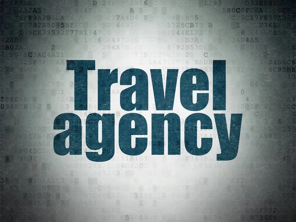Travel concept: Travel Agency on Digital Data Paper background — Stock Photo, Image