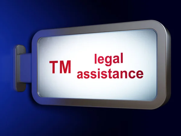 Law concept: Legal Assistance and Trademark on billboard background