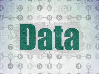 Bilgi kavramı: dijital veri kağıt arka plan üzerinde veri