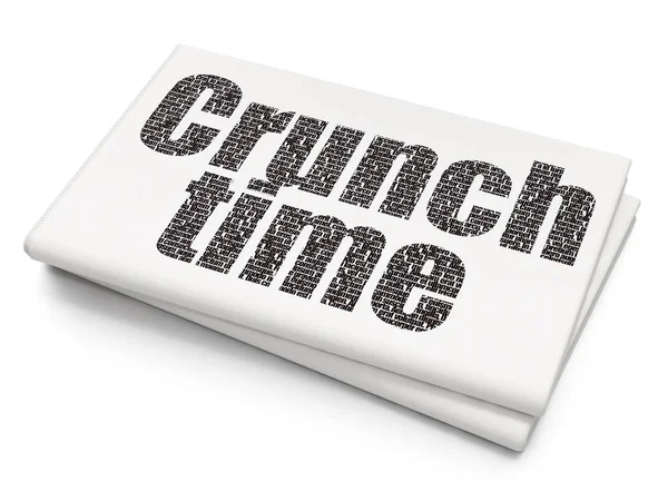 Concept de finance : Crunch Time sur fond de journal vierge — Photo