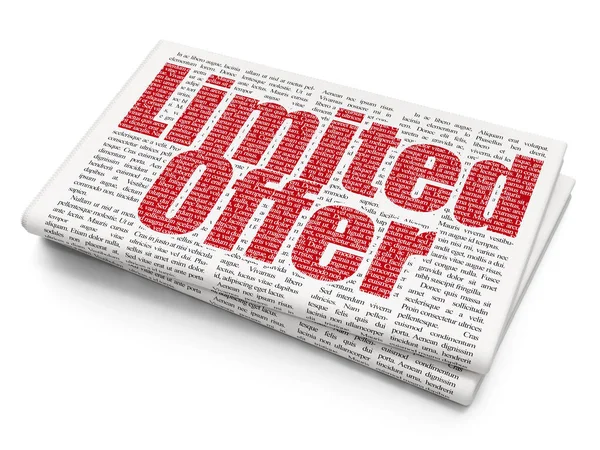 Business concept: Limited Offer on Newspaper background — Stock Photo, Image