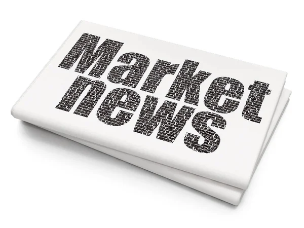 News concept: Market News on Blank Newspaper background — Stock Photo, Image