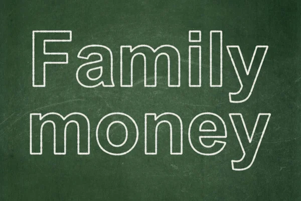 Banking concept: Family Money on chalkboard background — Stock Photo, Image