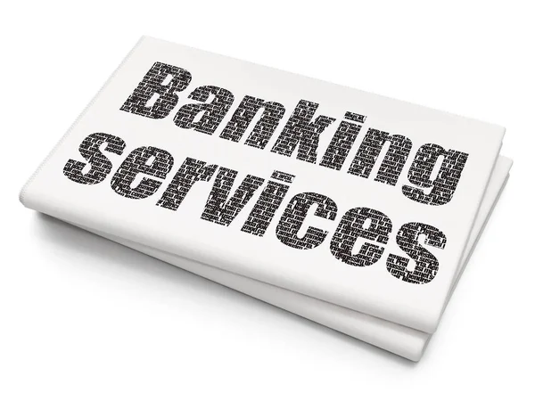 Money concept: Banking Services on Blank Newspaper background — Stock Photo, Image