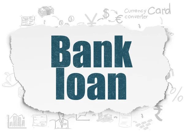 Currency concept: Bank Loan on Torn Paper background — Stock Photo, Image