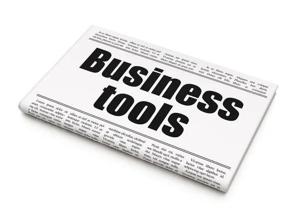 Concetto di finanza: titolo del giornale Business Tools — Foto Stock