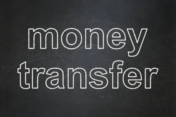 Business concept: Money Transfer on chalkboard background — Stock Photo, Image