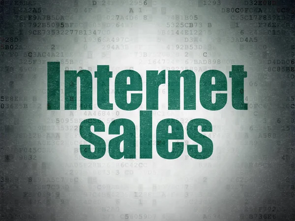 Reklamní koncepce: internetový prodej na digitálních dat. papír na pozadí — Stock fotografie