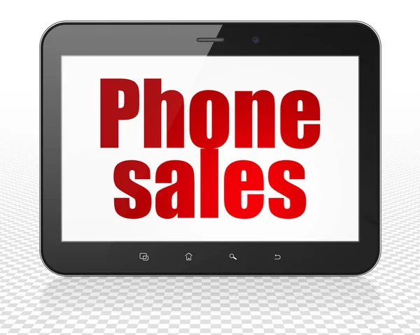 Advertising concept: Tablet Pc Computer with Phone Sales on display — Stock Photo, Image